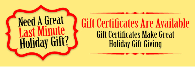 Gift Certificates Make Great Holiday Gift Giving