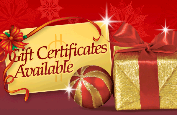 Gift certificates available