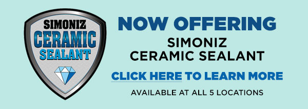 Now Offering Simoniz Ceramic Sealant Click here to learn more