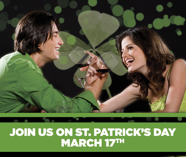 Join us on St. Patrick's Day March 17th