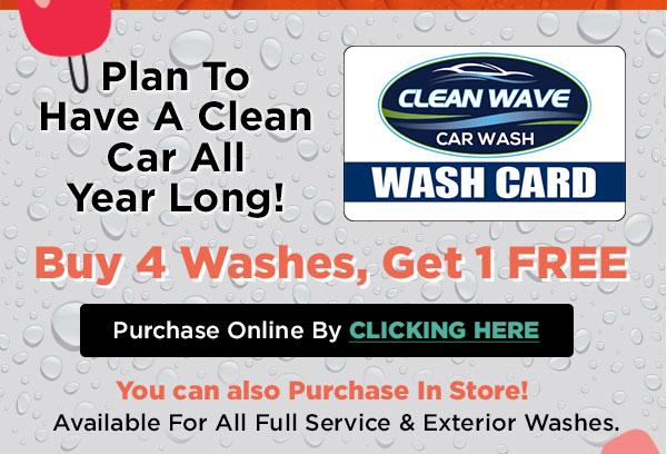 Buy 4 Washes, Get 1 Free - Click here to purchase online